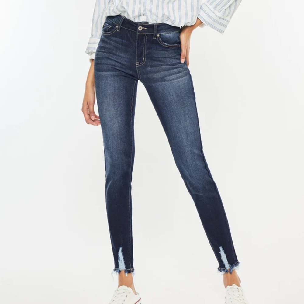 Anya High Rise Super Skinny Jean Dark Wash